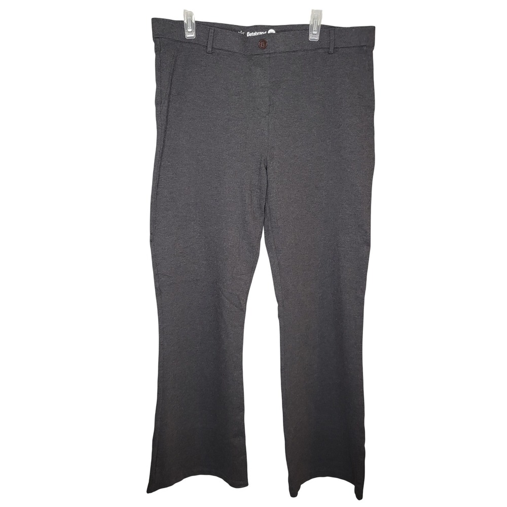 Betabrand Dress Yoga Pants Women's Size 2X‎ Gray Heathered Straight Leg Stretch